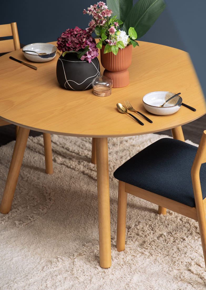 Styled dining setting featuring HINLIM furniture